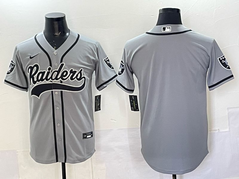 Men 2025 Oakland Raiders Blank Grey 3th generation Joint Name Nike Limited NFL Jersey style 051->new england patriots->NFL Jersey